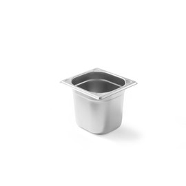 HENDI Temperaturbeständig von -40° bis 300°C, Heissluftöfen-Kühl- und Tiefkühlschränken-Chafing Dishes-Bain Marie, Stapelbar, 2,4L, GN 1/6, 176x162x(H)150mm, Edelstahl, 2,4 liter