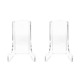 Clear Choice Set of 2 H 4.5 X W 3 X D 2.750 Double-Bend Acrylic Easel Stand 3/16 Thick |Table top or Wall Mount, Display, Flat Plates, Photos, Place Cards| Clear (H 4.5 X W 3 X D 2.750)