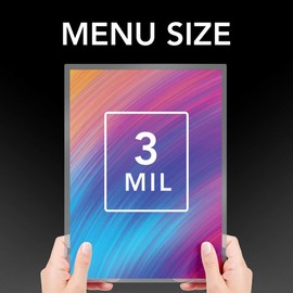 GBC Thermal Laminating Sheets / Pouches, Menu Size, 3 Mil, EZUse, 100-Count (3200720)