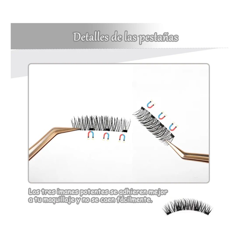 Magnetic False Eyelashes, Classic Style, With Clip