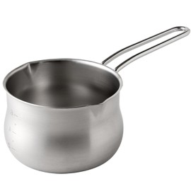 Ernest A-77965 Tsubame Sanjo Milk Pan, 4.3 inches (11 cm), 0.8 L; Graduated Marked, For Gas Fire (Specialty Product, Stainless Steel, Mini Multi Pot), Popular Brand of Major Restaurants
