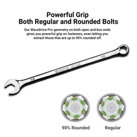 Capri Tools CP11750-M10XT 10 mm WaveDrive Pro Combination Wrench for Regular and Rounded Bolts