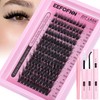 Eefofnn DIY Lash Extension Kit Spikes Lash Clusters Wispy Eyelash