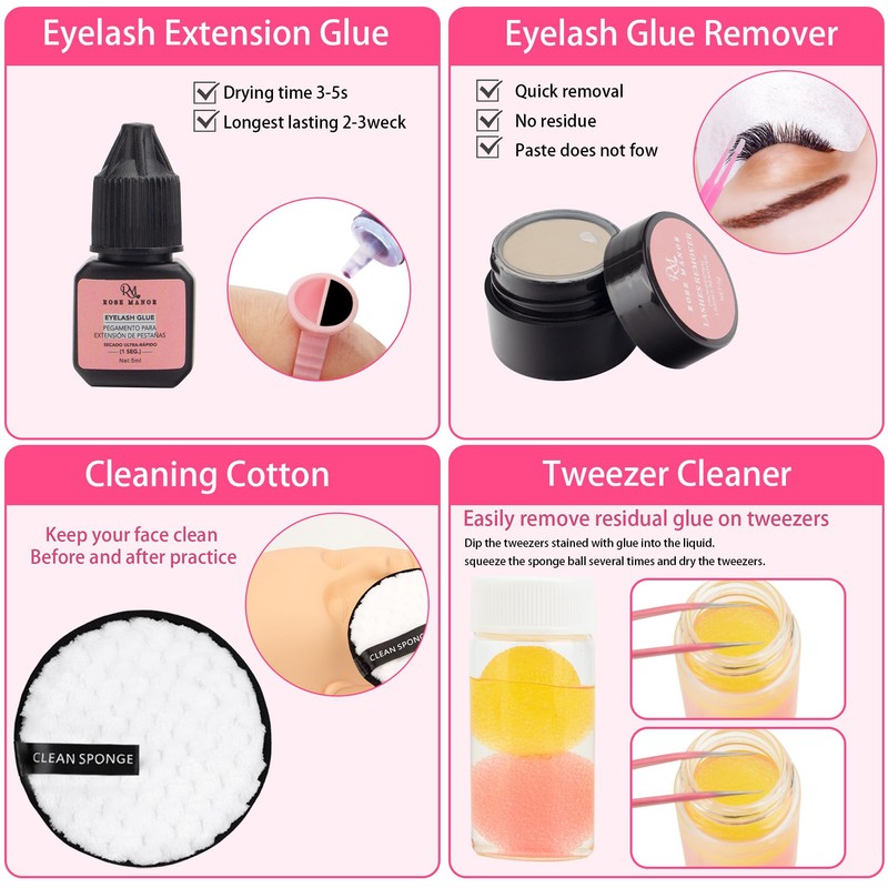 Rose Manor Lash Eyelash Extension Kit, Lash Kit for Eyelash