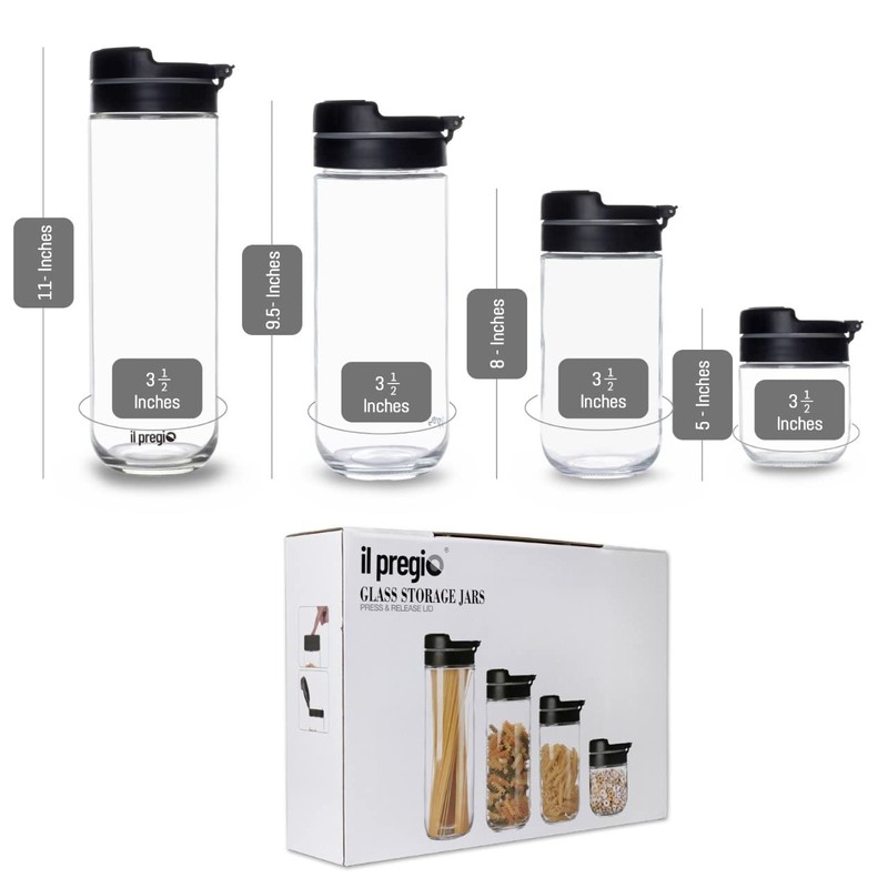Il Pregio Premium Borosilicate Glass Food Storage Containers with Innovative