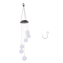 Solar Crystal Ball Wind Chimes Light 100LM IP45 Waterproof Decorative Lamp for Indoor and Outdoor