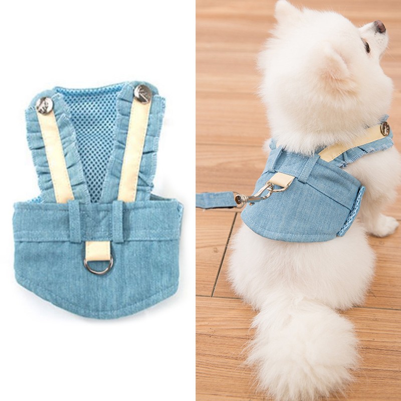 Pet Vest Harness Leash Adjustable Button Design Dog Harness and