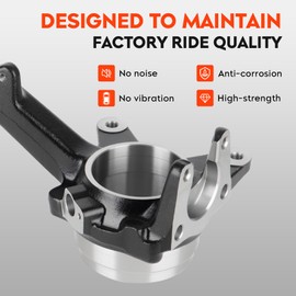 Front Steering Knuckle & Wheel Bearing Hub Assembly for Toyota 4Runner Base,Limited,SR5 1996-2002 2.7L 3.4L L4 V6, Toyota Tundra Base,Limited,SR5 2000 2001 2002 2003 3.4L 4.7L V6 V8