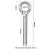 sourcing map M12 x 150 Expansion Eyebolt Eye Nut Screw