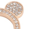 10pcs Rhinestone Spring O Rings Cute Bear Head Zinc Alloy