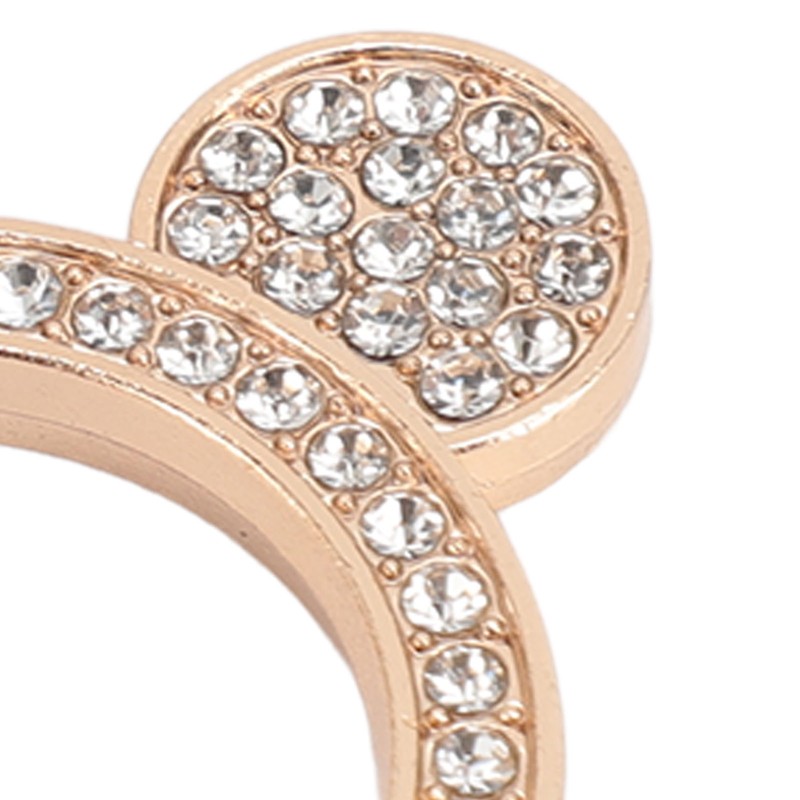 10pcs Rhinestone Spring O Rings Cute Bear Head Zinc Alloy