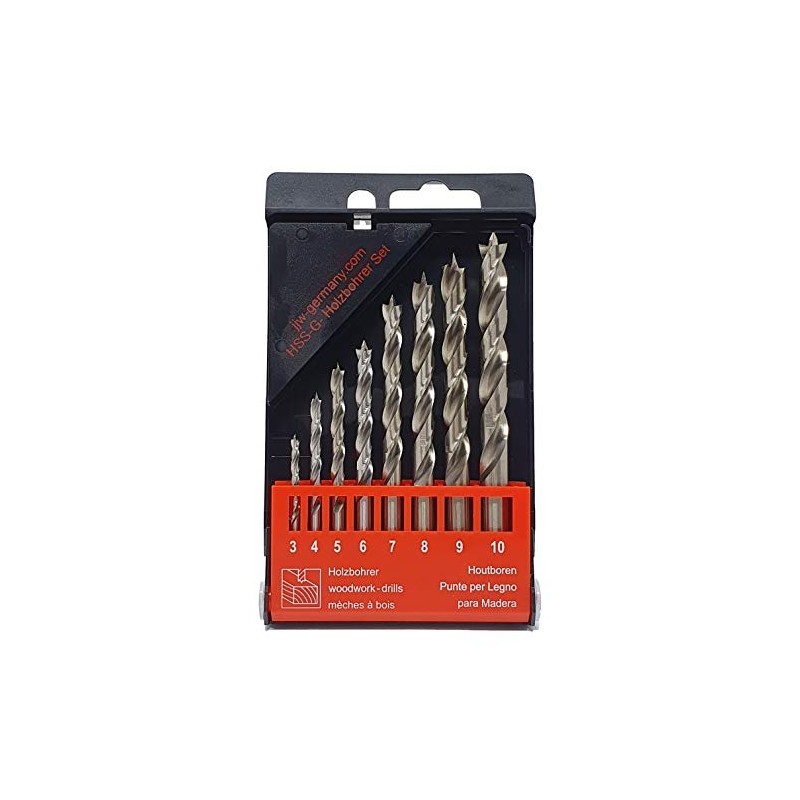 jjw-germany HSS-G Precision Wood Drill Bit Set Diameter 3.0 to