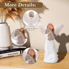BEARAE Pet Memorial Gifts for Loss of Dogs, Dog Death Loss Sympathy Gift, Dogs Passing Away Gifts Dog Angel Statue Bereavement Remembrance Gift for Pet Owners (Girl)