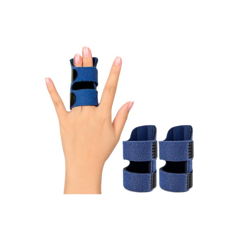2PCS Finger Splint Trigger Finger Splint with 2 Aluminum Support
