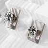 HIEMEY Crystal Glass Passage Door Knobs Interior, Modern Brushed Nickel