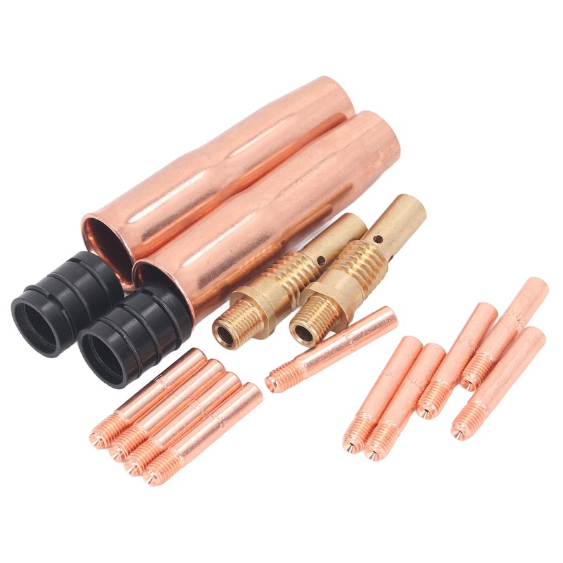 16Pcs MIG Welding Gun Accessory Kit Tip Nozzle Diffuser Adapter