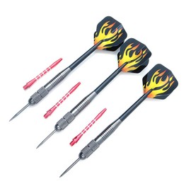 POFET 3PCS Steel Darts Set Tungsten 26g with Aluminum Shafts