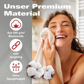 Pack of 10 Wash Mitts, 15 x 21 cm, 100% Cotton