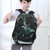 ALAZA Bohemian Magic Green Moon Moth Herbs Kids Laptop Backpack