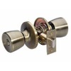 Master Lock TUO0305 Tulip Door Knob with Lock, Antique Brass