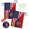 Breeze Decor Armenia US Friendship Garden Flag Set with Stand