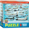 Eurographics Jigsaw Puzzle Airplanes Smart Kids Collection 100 Pieces