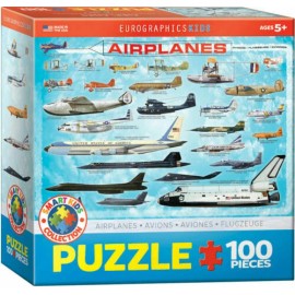 Eurographics Jigsaw Puzzle Airplanes Smart Kids Collection 100 Pieces