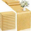 Jeffbaubl 10 Pack Gold Table Runner, 12 x 108 Inch