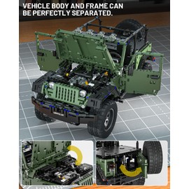 Mould King 13124 Off-Road Car Building Sets,Collectible Truck Model and Gift for Adults and car Lovers, Authentically Detailed Build and Display Model for Home or Office Decoration(2078 PCS)