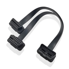 BRIEFECE OBD2 Splitter Verlängerungskabel 30CM,Y Splitter Kabel OBD2 Kabel Diagnosegerät, 16 Pin Stecker auf Buchse Verlängerungskabel,(1Stü)