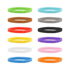 Tabanzhe Puppy ID Collars-12PCS Adjustable Puppy Identification Collars Multi Coloured Whelping ID Bands Soft Puppy Collars for Dog Kitten Newborn Pet