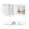 EFIELD Washing Machine Outlet Box with Center Drain 1/2-inch Push-Fit