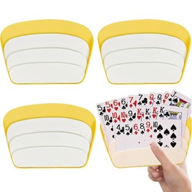 Children's Card Holder, Set of 4 Playing Card Holders Made of Plastic, Playing Card Holder Children, Card Holder Playing Cards Secure Hold, Card Stand Playing Card Holder, Card Game Accessories, for