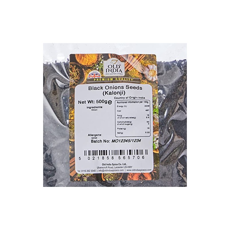 Old India Black Onions Seeds (Kalonji) 500 g