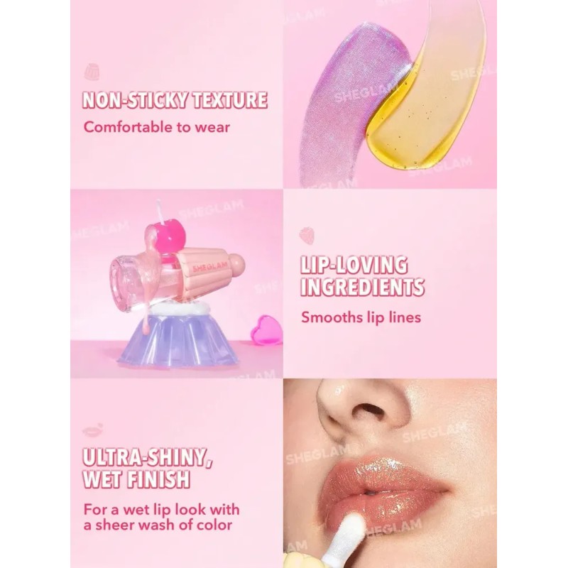 SHEGLAM Jelly Wow Aceite Labial Hidratante - Princess Vibes