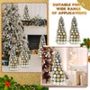 Meooeck 2 Pcs Christmas Ball Tree with Lights 16 Inch