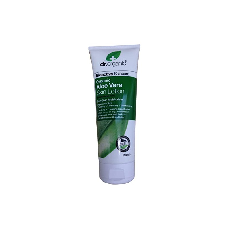 Dr. Organic. Organic Aloe Vera Skin Lotion for Burns, Vitamins