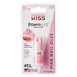 Kiss Powerflex Nail Glue Pink Tint 0.10 Ounce (Pack of 3)