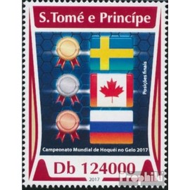 Sao TomE E PrincipE 7293 (complete. issue) unmounted mint/never hinged ** MNH 2017 Hockey (Stamps for collectors) Winter sports (skiing/ice hockey/bobsleigh ...)
