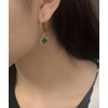 KELITCH Christmas Hoop Earrings Handmade Christmas Tree Earrings, Crystal, No-Gem-Tye