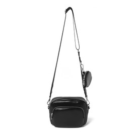 Wigo Women's Circle Square Shoulder with Pouch, Black