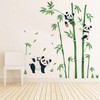Runtoo Panda Animals Wall Decal Bamboo Forest Wall Stickers for