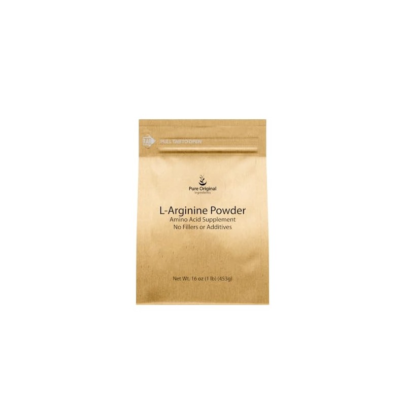 PURE ORIGINAL INGREDIENTS- “LArginina en Polvo (1 lb) Aminoácido, Sin