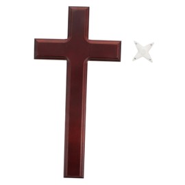 Ciieeo Solid Wood Crucifix Cross Wall Hanging Decor Wooden Craft Christian Decor Fade-resistant Design