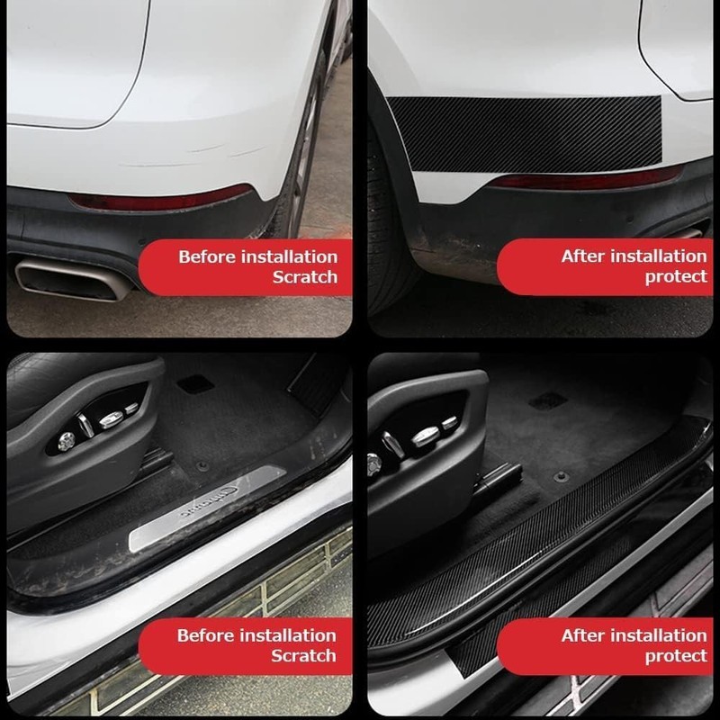 STR-Rear Bumper Protector Guard Scratch Cover Protector Paint Threshold Guard,Front