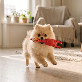 Squeaky Rubber Dog Chew Toy for Play & Training – Chicken Sound Design for Interactive Daily Play