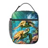 cromcu Insulated Lunch Box for Kids Boys Women Turtle Lunch Box for Work,Picnic,School,Travel,Hiking, Beach or Fishing Polyester Turtle Lunch Bag Sea Turtle Ocean Animal Nautical