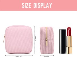 Cosmetic Bags,Small Makeup Bag Cute Makeup Bag,Small Makeup Bag for Handbag Women Handbags,Small Cosmetic Bag Birthday Gift Bag Wedding Gifts for Mom Sister Friends(Pink)
