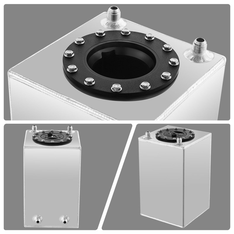 DNA MOTORING 2 Gallons Aluminum Top-Feed Fuel Cell Gas Tank