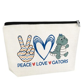 Gfhzdmf Gators Lover Gift Makeup Bag Alligator Gift for Daughter Sister Friend Alligator Themed Gifts Cosmetic Bag Animal Lover Gifts Christmas Birthday Graduation Present for Her Female Tarvel Pouch